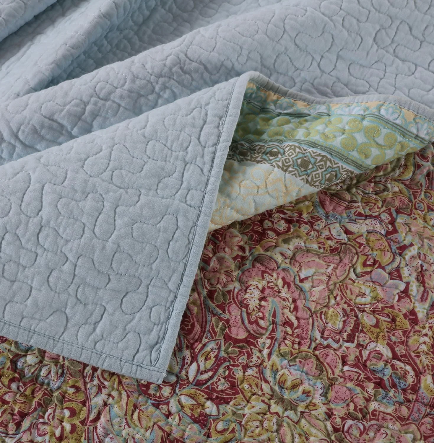 ست روتختی 3 تکه پالیسیدز پاستلی گرینلند هوم Barefoot Bungalow، سایز کوئین ست روتختی 3 تکه پالیسیدز پاستلی گرینلند هوم Barefoot Bungalow، سایز کوئین