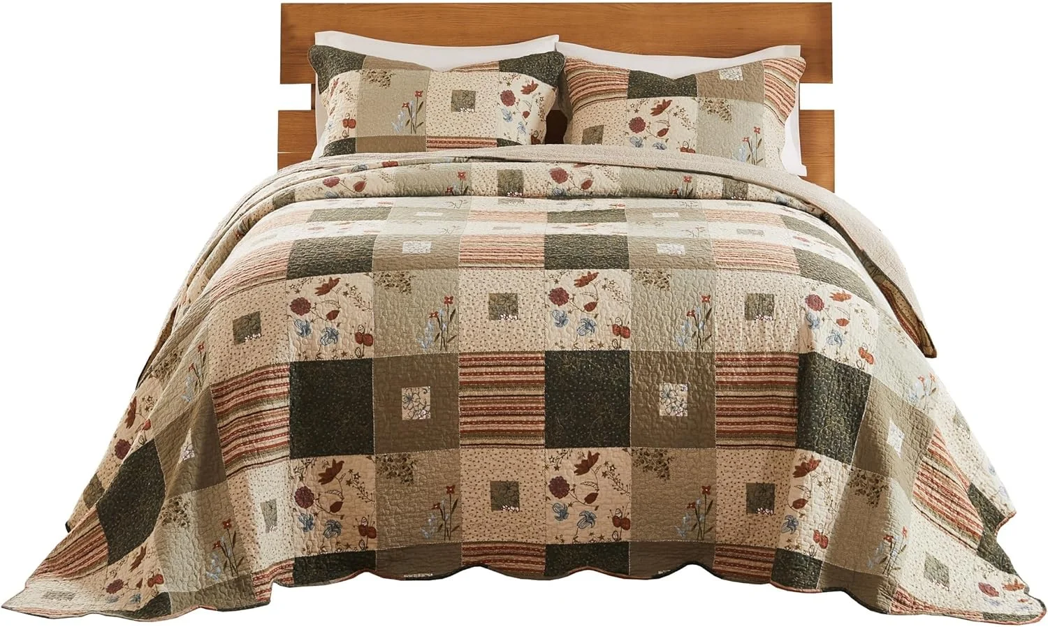 ست روتختی لحافی پنبه ای گرینلند هوم مدل Sedona، سایز جامبو کینگ (3 تکه)، خاکستری ست روتختی لحافی پنبه ای گرینلند هوم مدل Sedona، سایز جامبو کینگ (3 تکه)، خاکستری