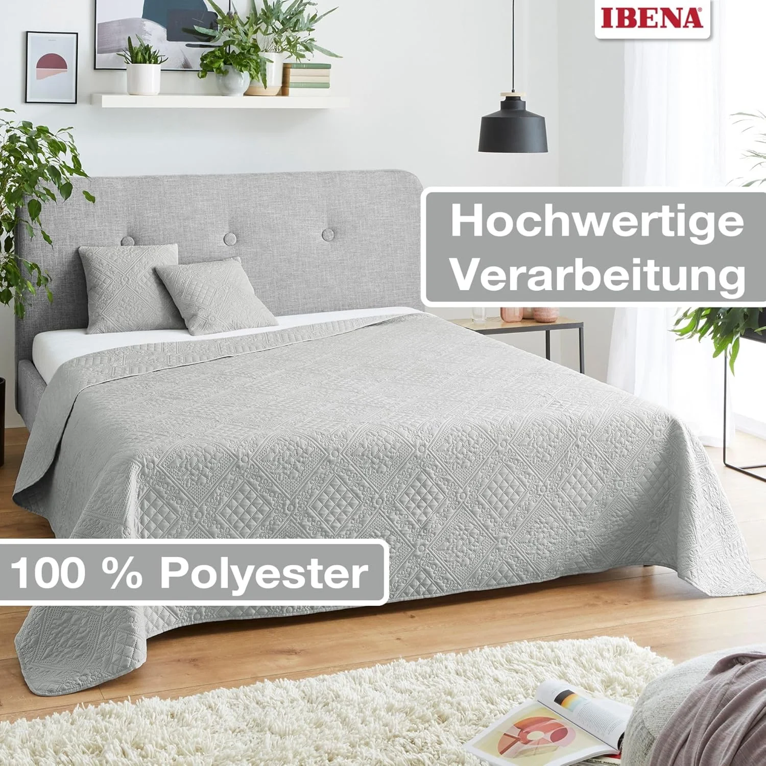 روتختی ایبنا نانسی 280 × 250 سانتی متر - طرح مدرن، قابل شستشو در ماشین لباسشویی، رو تختی ساده، خاکستری روشن، طرح زینتی روتختی ایبنا نانسی 280 × 250 سانتی متر - طرح مدرن، قابل شستشو در ماشین لباسشویی، رو تختی ساده، خاکستری روشن، طرح زینتی