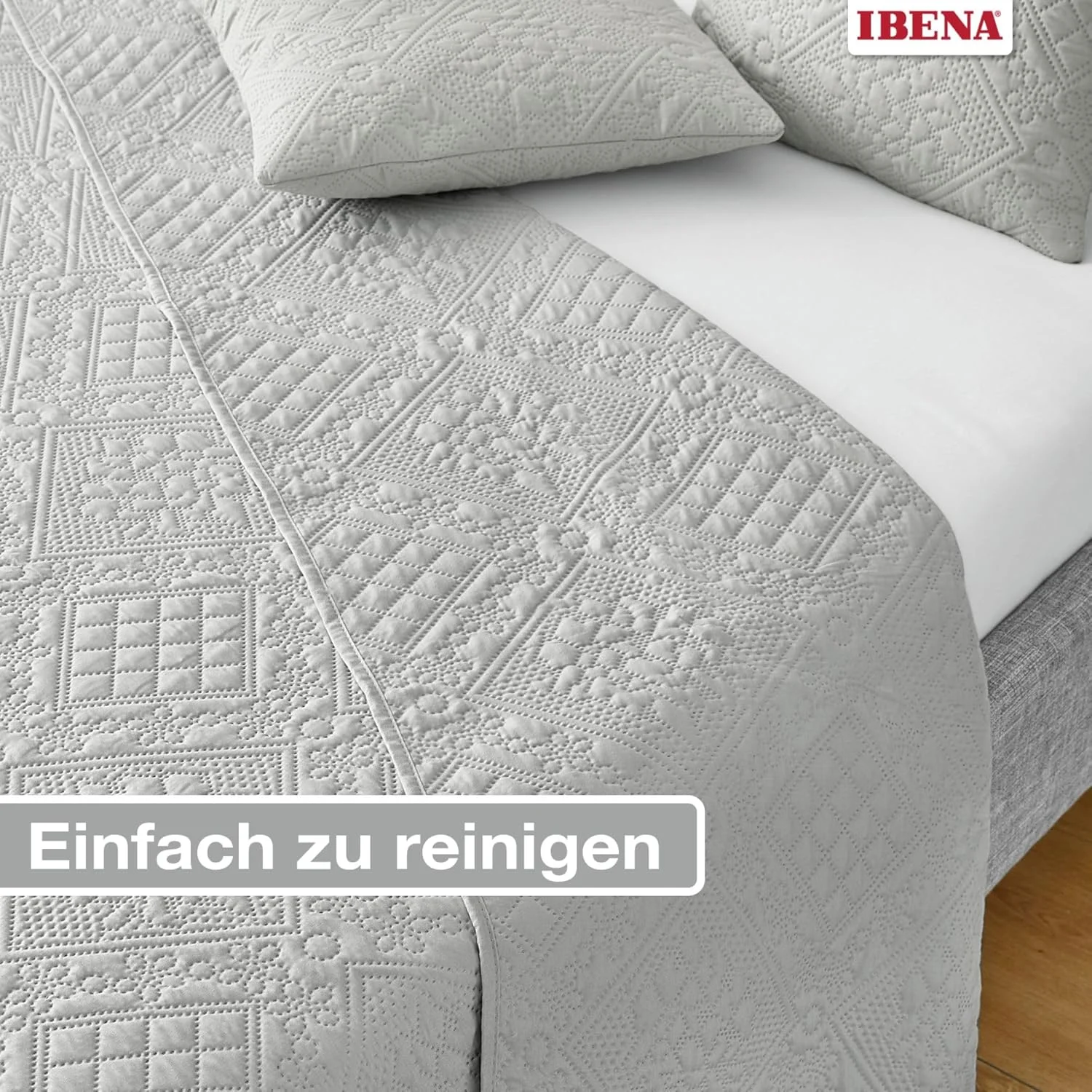 روتختی ایبنا نانسی 280 × 250 سانتی متر - طرح مدرن، قابل شستشو در ماشین لباسشویی، رو تختی ساده، خاکستری روشن، طرح زینتی روتختی ایبنا نانسی 280 × 250 سانتی متر - طرح مدرن، قابل شستشو در ماشین لباسشویی، رو تختی ساده، خاکستری روشن، طرح زینتی