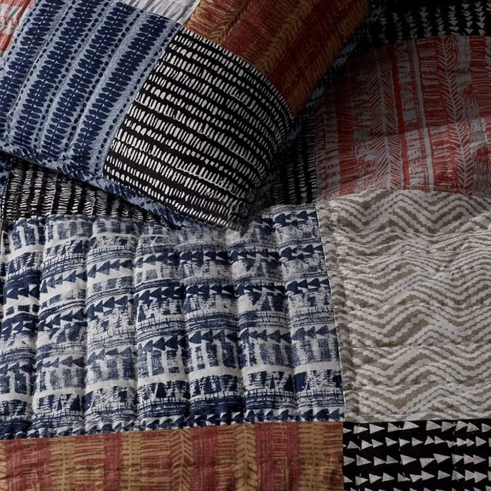 روتختی لحافی پنبه ای دو نفره ضخیم 235X269 سانتی متر ضد حساسیت لحاف سبک وزن میکروفیبر تزئینی، تکه دوزی-235X269 سانتی متر، تکه دوزی-235X269 سانتی متر