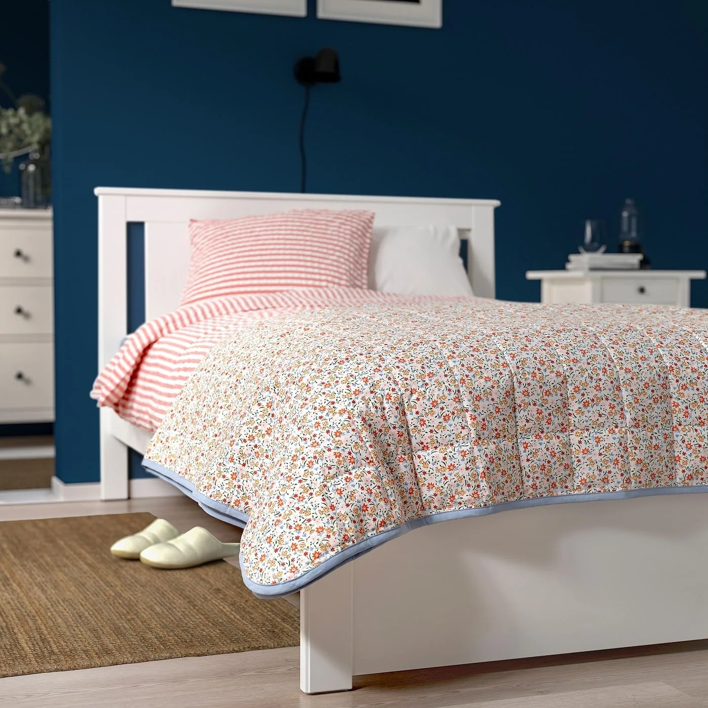 روتختی ایکیا مدل Gullnattljus با طرح گلدار سفید - 10600351