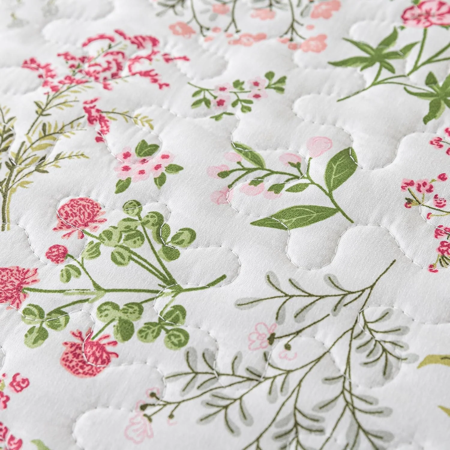 لحاف طرح گل HoneiLife سایز کینگ - ست 3 تکه لحاف میکروفایبر، رو تختی سبک وزن طرح گل های وحشی، روکش تخت طبیعت، ست روتختی لحاف کینگ، لحاف چهار فصل