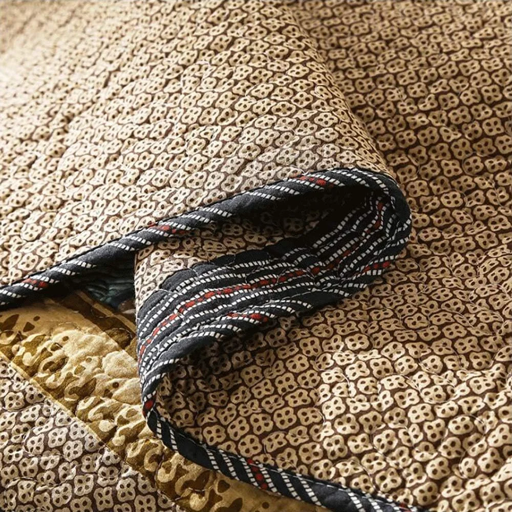 روتختی روتختی درجه یک دست ساز لحاف پنبه ای لحاف لحاف یکپارچهسازی بافت روکش لحاف دوزی شده ست 3 تکه چند منظوره روکش تخت تمام فصل با روبالشی، کینگ: 230x250 سانتی متر + 50x70 سانتی مترx2