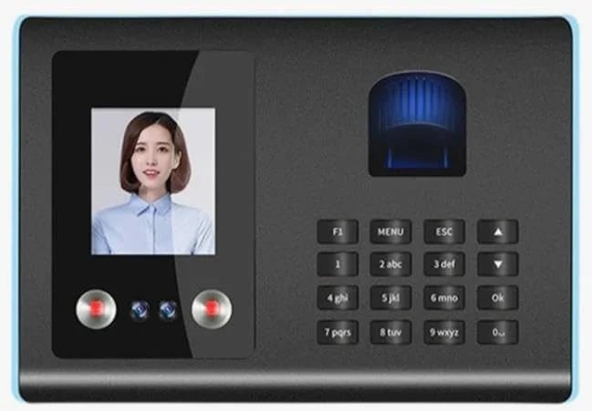 سیستم حضور و غیاب بیومتریک، تشخیص چهره، صفحه کلید دیجیتال، نمایشگر LED آبی سیستم حضور و غیاب بیومتریک، تشخیص چهره، صفحه کلید دیجیتال، نمایشگر LED آبی