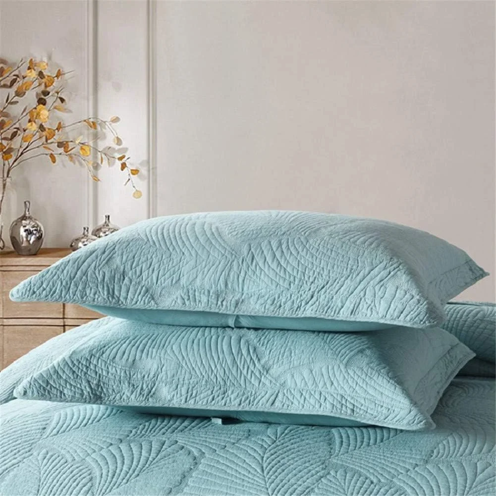 GZDrdkf Bedspread Quilt Set, 3 Piece Solid Color Cotton Coverlets Embroidered Quilts Bed Cover Sheets King Queen Size,Beige,250270CM