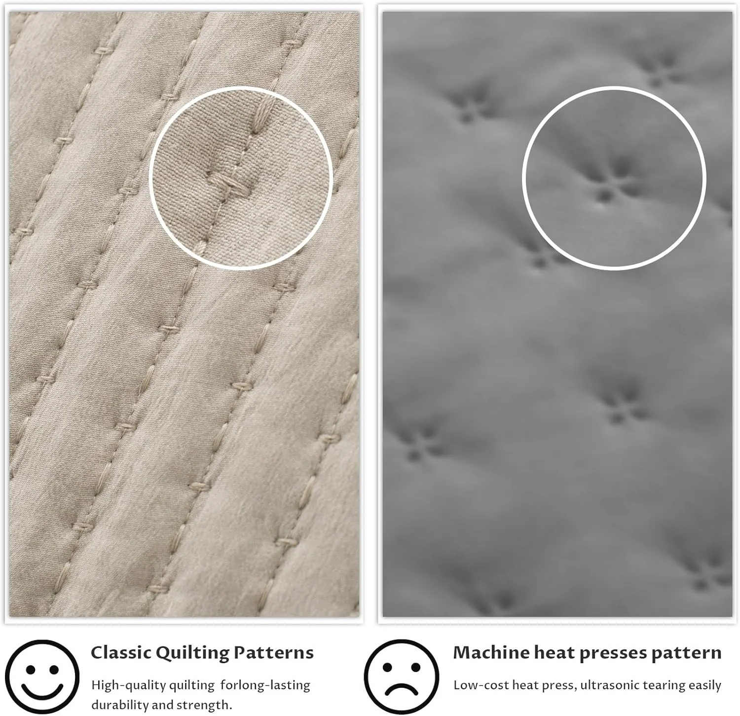 ست لحاف مینی KASENTEX - سنگ شور شده - رو تختی فوق العاده نرم - سبک وزن - پر شده از میکروفیبر جایگزین پر سفید - قابل شستشو در ماشین لباسشویی - رنگ های ثابت، سایز Full/Queen + 2 روبالشی، شتری