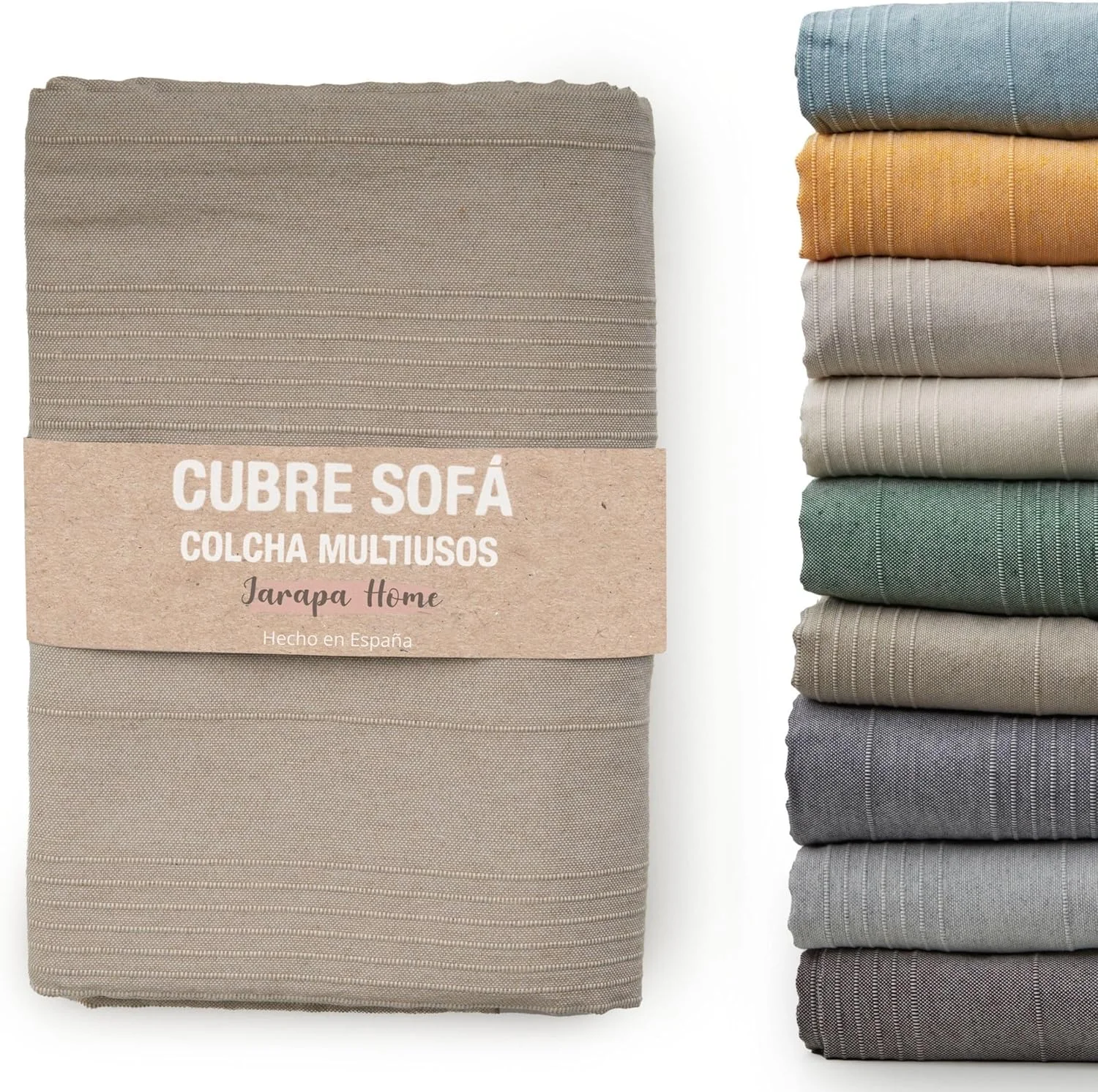 جاراپا هوم پتو لحاف و چند منظوره دست ساز با عشق برای مبل، لحاف های بژ و سفید. روکش مبل چهارخانه چند منظوره، روتختی مدرن بادوام و پارچه ای 150 53.90 (قهوه ای روشن، 180 x 280 سانتی متر)