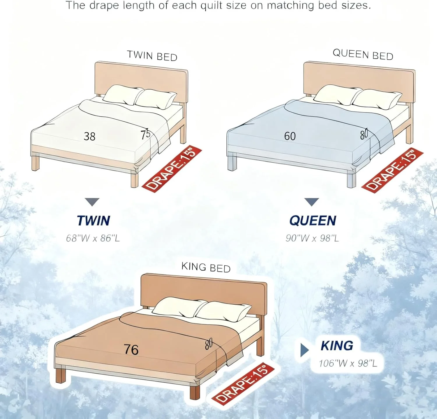 روتختی کینگ سایز طرح مزرعه KALOOLA - ست روتختی لحافی سبک وزن 100% پنبه ای 3 تکه، روتختی طرح چهارخانه کلبه ای با 2 روبالشی، رو تختی دو رو برای تمام فصول، خاکستری/قهوه ای/بژ