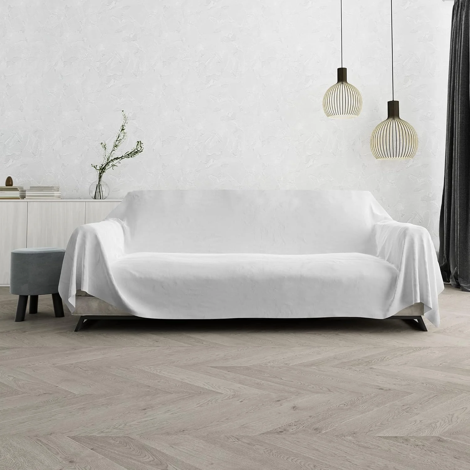 رو تختی ساده سفید رنگ ماکس کالر ایتالیایی 270x300 سانتی متر