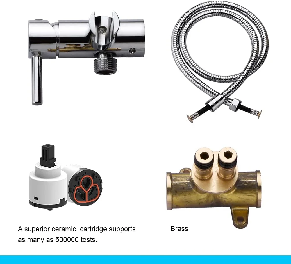 ست اسپری بهداشتی توالت دیواری GRIFEMA COMPLENTO-G154، اسپری شاتاف برای توالت فرنگی، شلنگ 1/2 اینچ، کروم