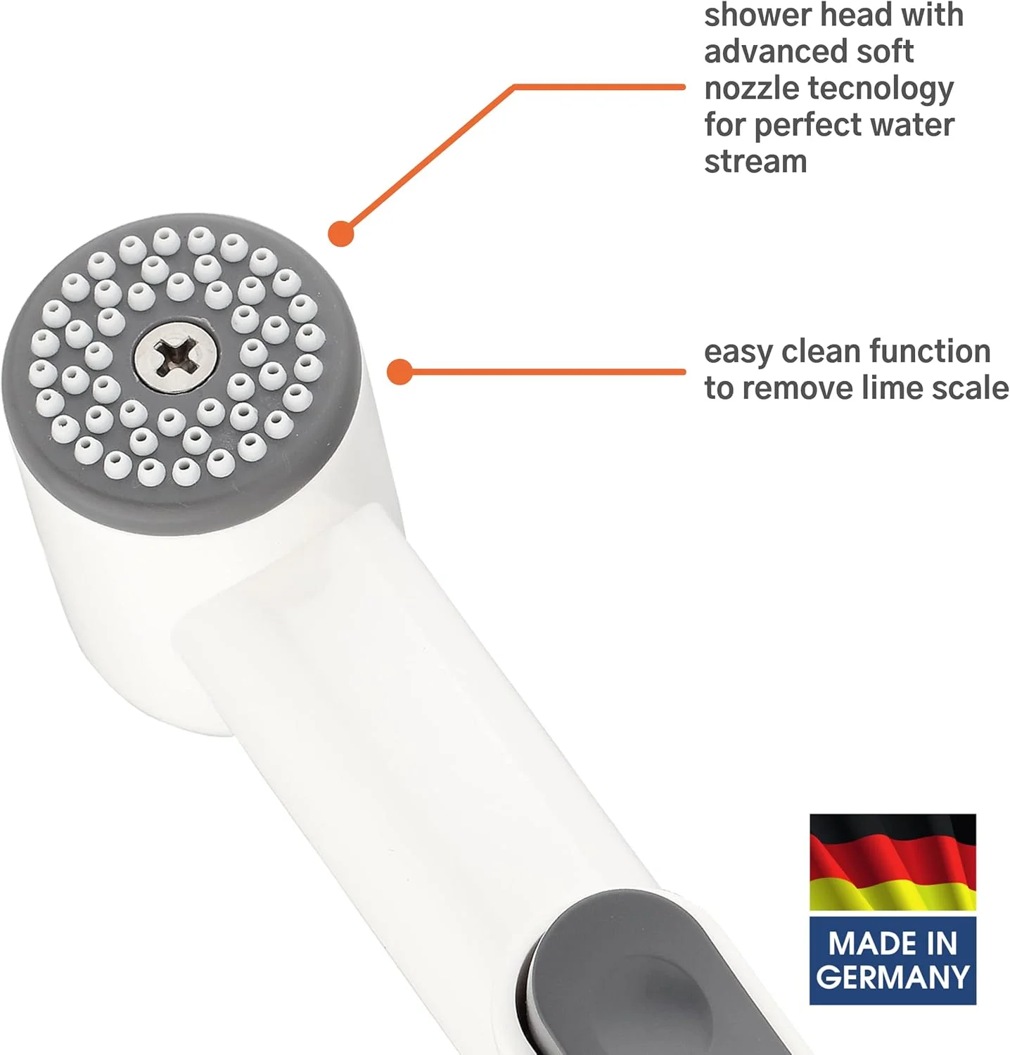 اسپری توالت شطاف کلاسیک KISTENMACHER، رنگ سفید، ست کامل با دسته بیده، شلنگ انعطاف پذیر 100 سانتی متری و نگهدارنده دیواری اسپری توالت شطاف کلاسیک KISTENMACHER، رنگ سفید، ست کامل با دسته بیده، شلنگ انعطاف پذیر 100 سانتی متری و نگهدارنده دیواری