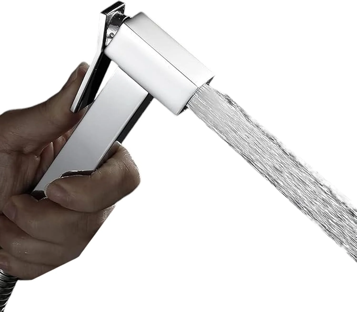 ست اسپری بیده دستی کروم برنجی ممتاز AZTON_S-IT-3900 – شلنگ استیل ضد زنگ 47 اینچی، شطاف دیواری برای توالت، واشر بهداشت شخصی – ضد نشت و نصب آسان