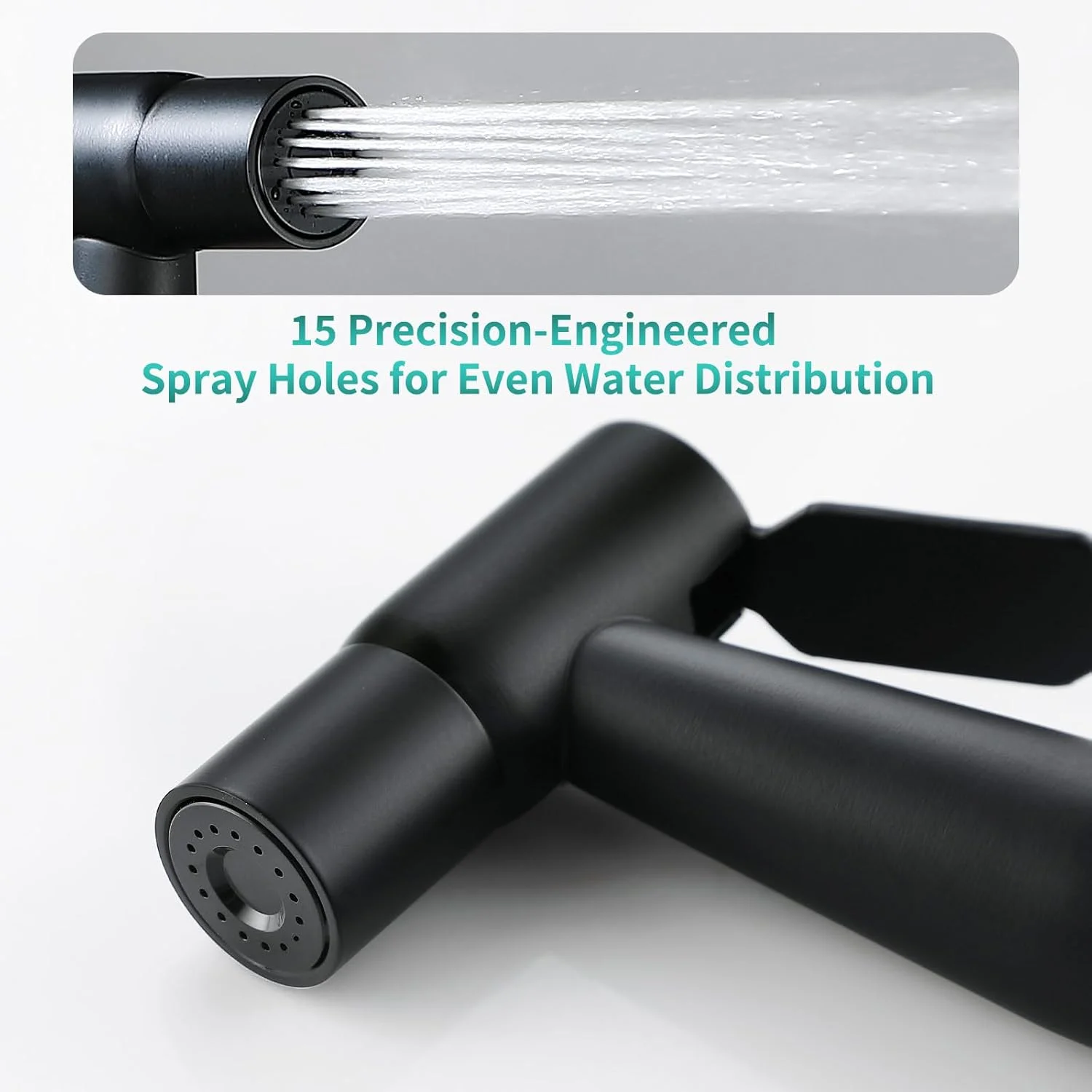 سر دوش بیده دستی BARROCK، استیل ضد زنگ، شاتاف جت اسپری، اتصال برای توالت، اسپری پوشک پارچه ای کودک با کنترل فشار آب قابل تنظیم، مشکی مات سر دوش بیده دستی BARROCK، استیل ضد زنگ، شاتاف جت اسپری، اتصال برای توالت، اسپری پوشک پارچه ای کودک با کنترل فشار آب قابل تنظیم، مشکی مات