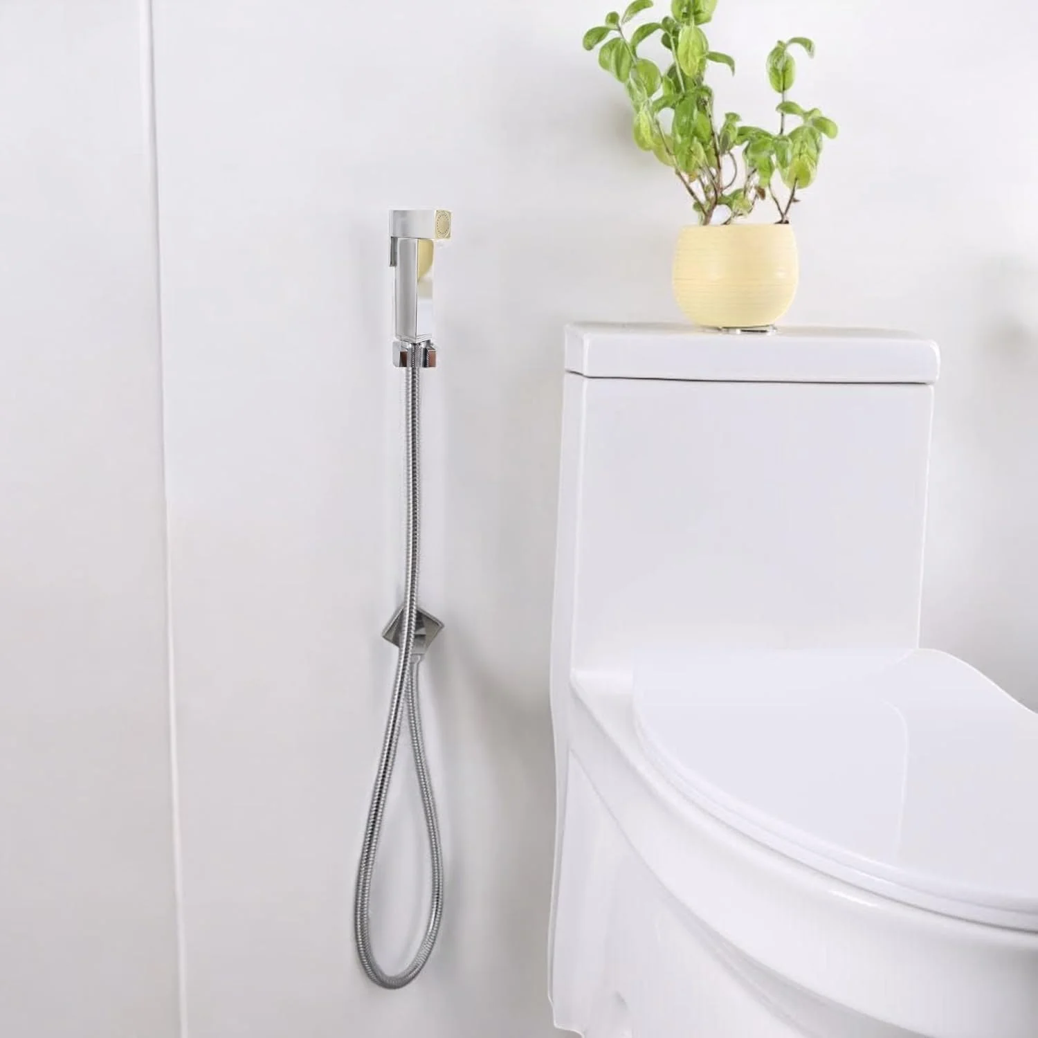 ست اسپری بیده دستی کروم برنجی ممتاز AZTON_S-IT-3900 – شلنگ استیل ضد زنگ 47 اینچی، شطاف دیواری برای توالت، واشر بهداشت شخصی – ضد نشت و نصب آسان