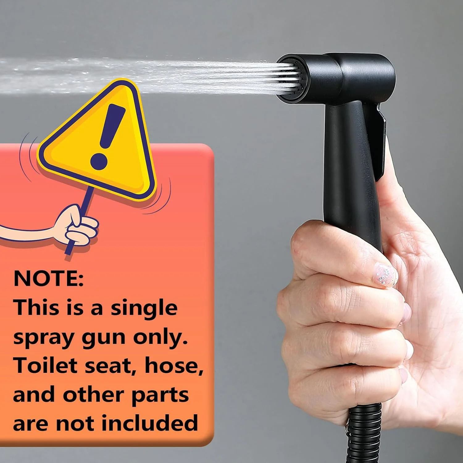 سر دوش بیده دستی BARROCK، استیل ضد زنگ، شاتاف جت اسپری، اتصال برای توالت، اسپری پوشک پارچه ای کودک با کنترل فشار آب قابل تنظیم، مشکی مات سر دوش بیده دستی BARROCK، استیل ضد زنگ، شاتاف جت اسپری، اتصال برای توالت، اسپری پوشک پارچه ای کودک با کنترل فشار آب قابل تنظیم، مشکی مات