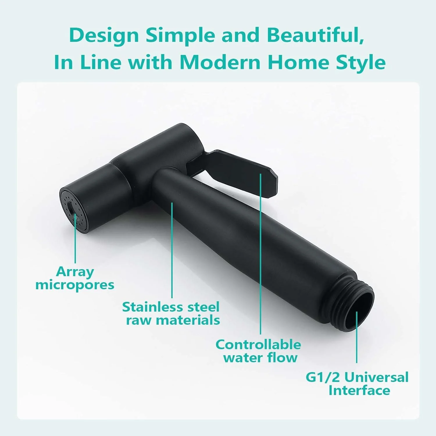 سر دوش بیده دستی BARROCK، استیل ضد زنگ، شاتاف جت اسپری، اتصال برای توالت، اسپری پوشک پارچه ای کودک با کنترل فشار آب قابل تنظیم، مشکی مات سر دوش بیده دستی BARROCK، استیل ضد زنگ، شاتاف جت اسپری، اتصال برای توالت، اسپری پوشک پارچه ای کودک با کنترل فشار آب قابل تنظیم، مشکی مات