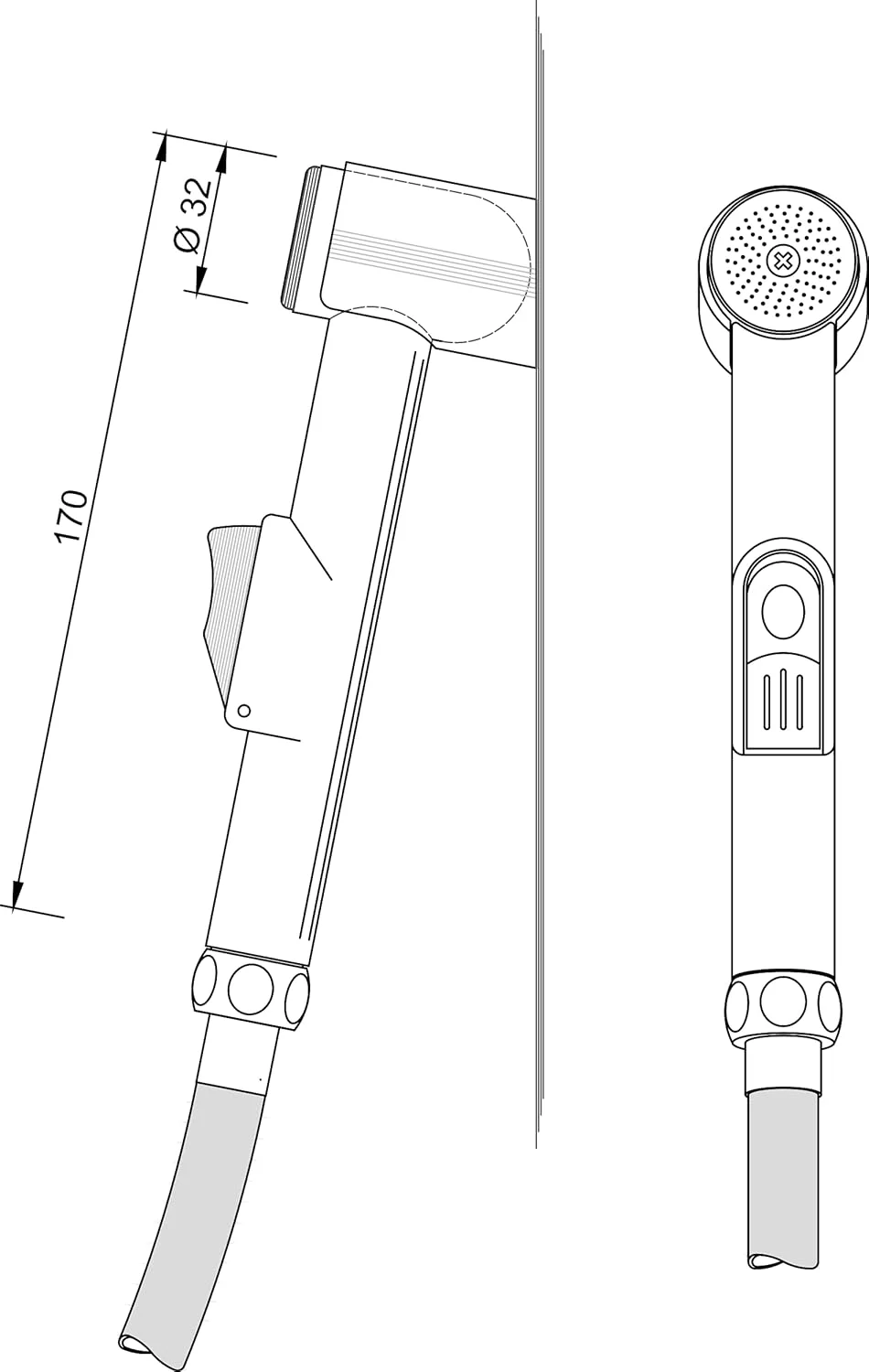اسپری توالت شطاف کلاسیک KISTENMACHER، رنگ سفید، ست کامل با دسته بیده، شلنگ انعطاف پذیر 100 سانتی متری و نگهدارنده دیواری اسپری توالت شطاف کلاسیک KISTENMACHER، رنگ سفید، ست کامل با دسته بیده، شلنگ انعطاف پذیر 100 سانتی متری و نگهدارنده دیواری