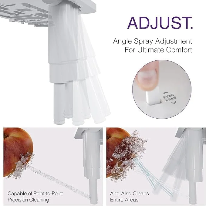 تجهیزات توالت شوی تزویق، آبپاش آب سرد خود تمیز شونده فوق العاده نازک برای نشیمنگاه های توالت موجود با دو نازل برای شستشوی پشتی