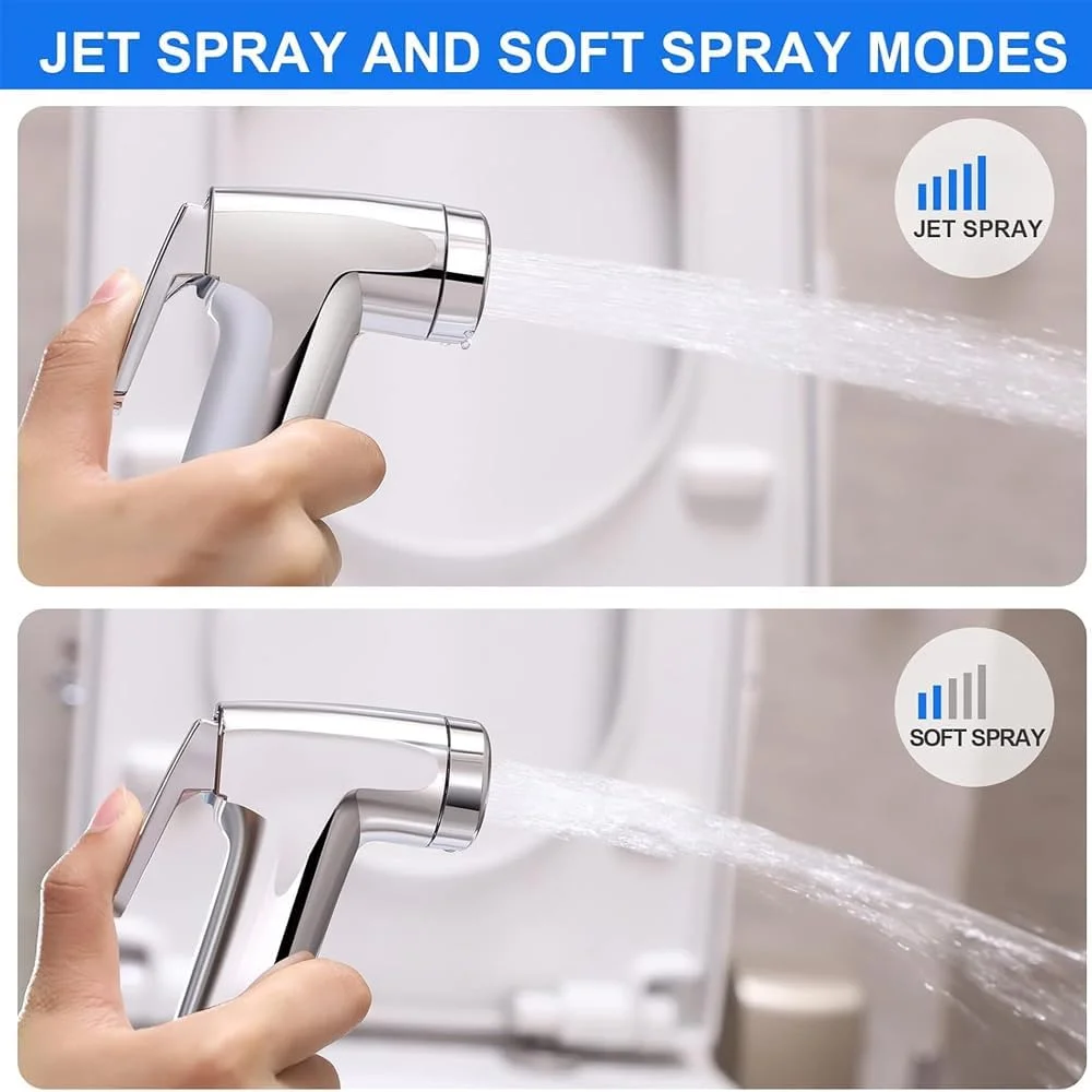 اسپری دستی بیده AMERTEER - ست شاتاف توالت با شلنگ بیده استیل 47 اینچی - اسپری جت دوش اسلامی برای توالت - اسپری دستی دیواری حمام برای بهداشت شخصی اسپری دستی بیده AMERTEER - ست شاتاف توالت با شلنگ بیده استیل 47 اینچی - اسپری جت دوش اسلامی برای توالت - اسپری دستی دیواری حمام برای بهداشت شخصی