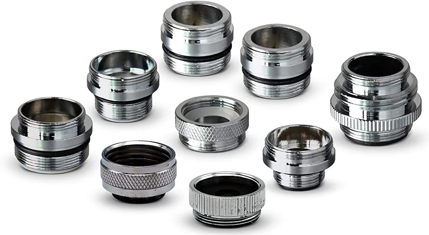 مجموعه 9 عددی آداپتور شیرآلات تزویق، مجموعه آداپتور برنجی هواکش، اتصال شلنگ باغ، فیلتر آب، شلنگ استاندارد از طریق شیر انحرافی، آداپتور شیر نر و ماده برای سینک، اندازه های مختلف، نقره ای مجموعه 9 عددی آداپتور شیرآلات تزویق، مجموعه آداپتور برنجی هواکش، اتصال شلنگ باغ، فیلتر آب، شلنگ استاندارد از طریق شیر انحرافی، آداپتور شیر نر و ماده برای سینک، اندازه های مختلف، نقره ای