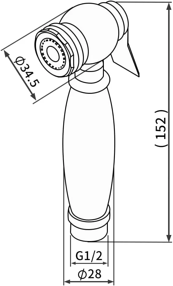 ست شاتاف/بیده دستی طلایی برنجی دیواری AYIVG برای حمام، شامل اسپری، شلنگ و براکت دیواری ست شاتاف/بیده دستی طلایی برنجی دیواری AYIVG برای حمام، شامل اسپری، شلنگ و براکت دیواری