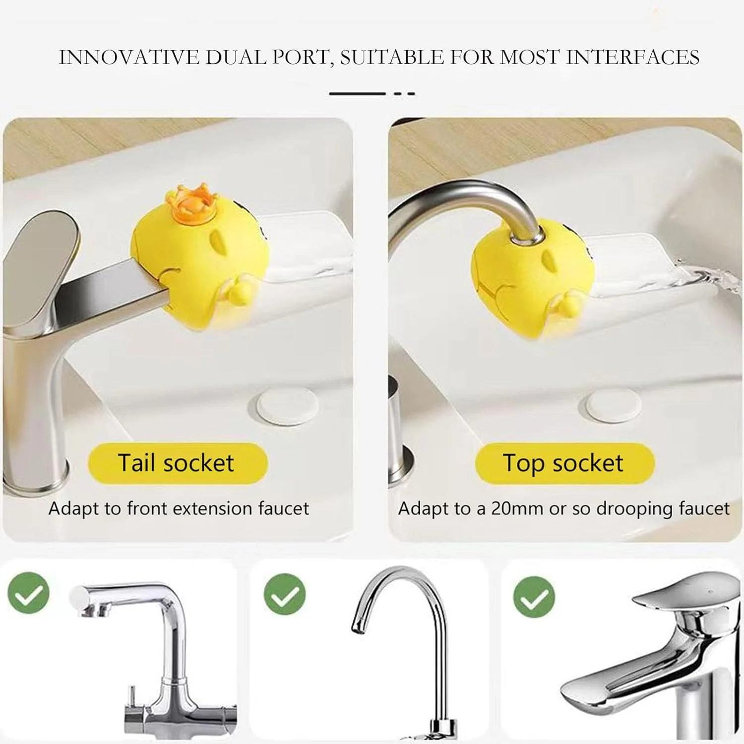 ست افزایش دهنده دسته شیر آب NALACAL، اتصال به دسته سینک و شیر آب برای سرگرم کردن شستن دست ها و آموزش کودک شما، دسته شیر آب و نازل افزایش دهنده دسته شیر آب برای کودکان (2 عدد - سفید) ست افزایش دهنده دسته شیر آب NALACAL، اتصال به دسته سینک و شیر آب برای سرگرم کردن شستن دست ها و آموزش کودک شما، دسته شیر آب و نازل افزایش دهنده دسته شیر آب برای کودکان (2 عدد - سفید)