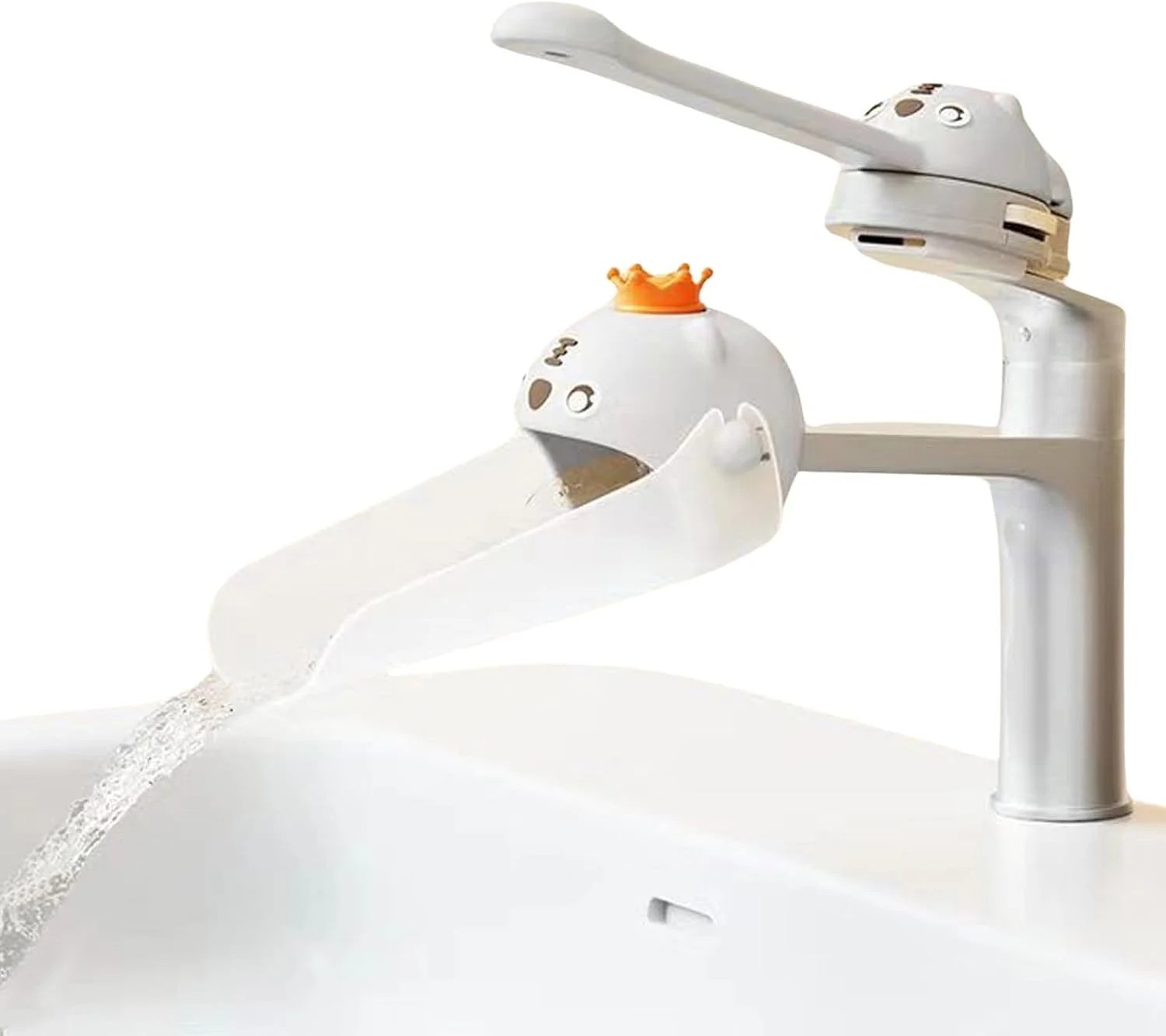 ست افزایش دهنده دسته شیر آب NALACAL، اتصال به دسته سینک و شیر آب برای سرگرم کردن شستن دست ها و آموزش کودک شما، دسته شیر آب و نازل افزایش دهنده دسته شیر آب برای کودکان (2 عدد - سفید) ست افزایش دهنده دسته شیر آب NALACAL، اتصال به دسته سینک و شیر آب برای سرگرم کردن شستن دست ها و آموزش کودک شما، دسته شیر آب و نازل افزایش دهنده دسته شیر آب برای کودکان (2 عدد - سفید)