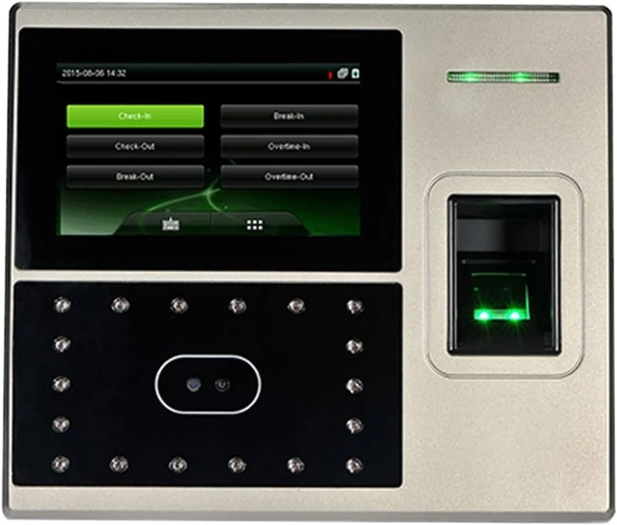 سیستم حضور و غیاب تشخیص چهره و اثر انگشت GHQERTY Enterprise UFace800 با سیستم عامل لینوکس و TCP/IP، مناسب برای ثبت ورود و خروج کارکنان