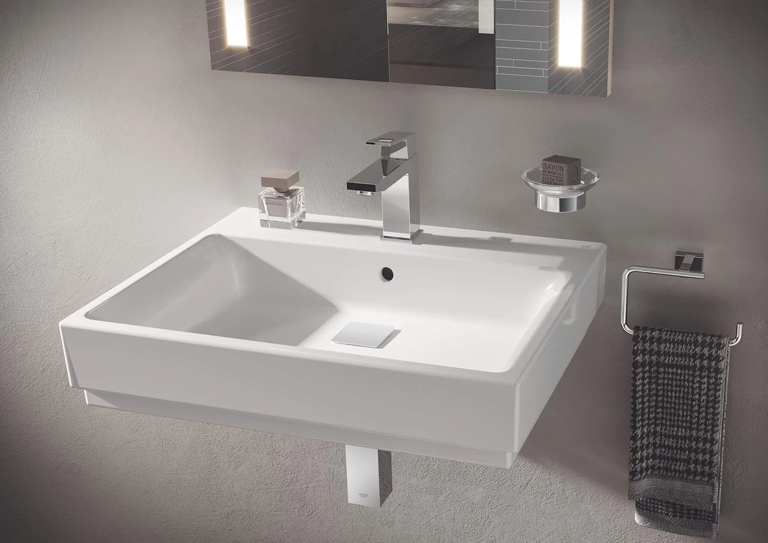 شیر حمام GROHE 23445000 Eurocube (دارای تخلیه پاپ آپ، خروجی متوسط و Ecojoy) شیر حمام GROHE 23445000 Eurocube (دارای تخلیه پاپ آپ، خروجی متوسط و Ecojoy)