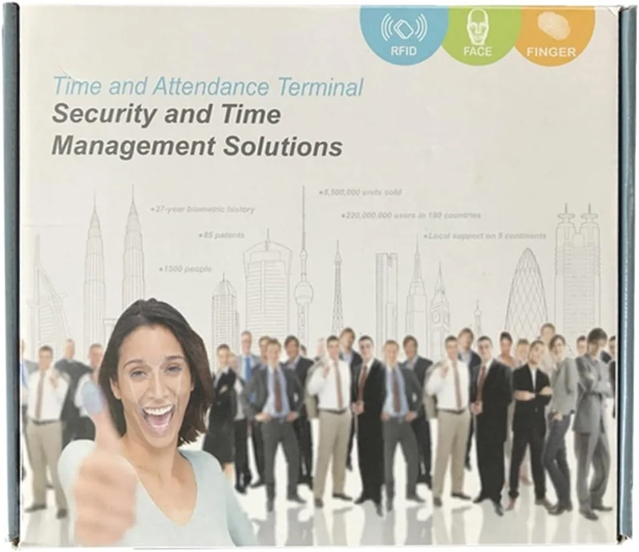 دستگاه حضور و غیاب اثر انگشتی GHQERTY مدل XM210 با قابلیت اتصال 3G، TCP/IP و وب سرور به همراه باتری پشتیبان