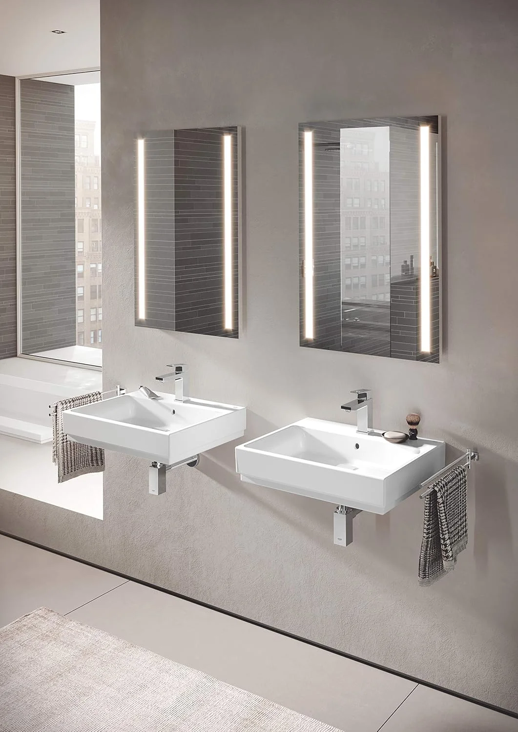 شیر حمام GROHE 23445000 Eurocube (دارای تخلیه پاپ آپ، خروجی متوسط و Ecojoy) شیر حمام GROHE 23445000 Eurocube (دارای تخلیه پاپ آپ، خروجی متوسط و Ecojoy)