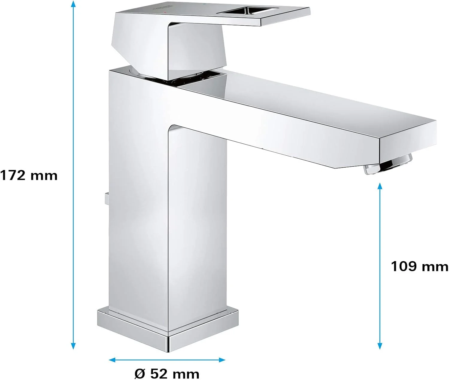شیر حمام GROHE 23445000 Eurocube (دارای تخلیه پاپ آپ، خروجی متوسط و Ecojoy) شیر حمام GROHE 23445000 Eurocube (دارای تخلیه پاپ آپ، خروجی متوسط و Ecojoy)