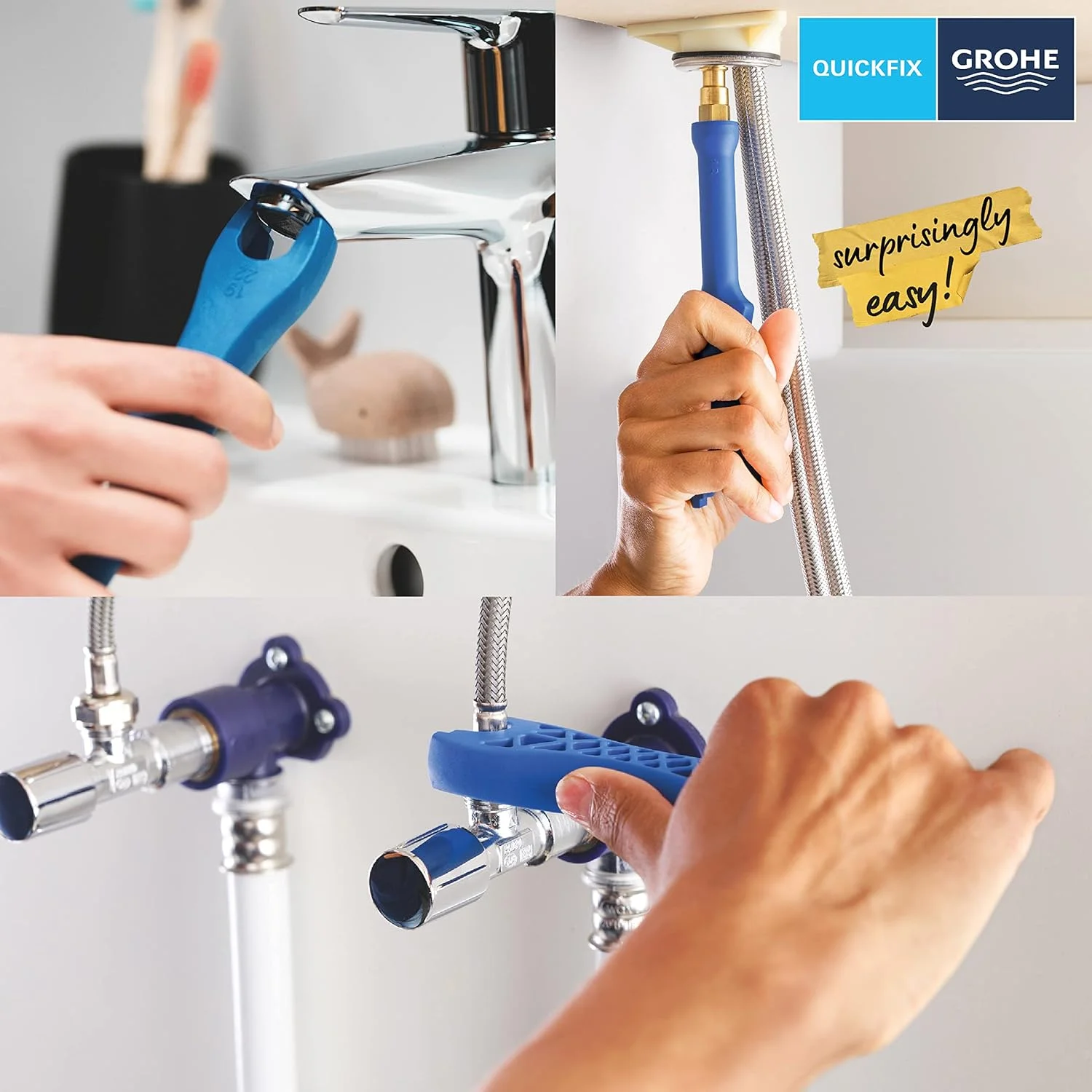 شیر روشویی تک اهرمی GROHE Start QuickFix | به همراه سیفون اتوماتیک فشاری | سایز S | صرفه جویی در آب و انرژی | مشکی مات | نصب آسان با GROHE QuickTool. 235512432 شیر روشویی تک اهرمی GROHE Start QuickFix | به همراه سیفون اتوماتیک فشاری | سایز S | صرفه جویی در آب و انرژی | مشکی مات | نصب آسان با GROHE QuickTool. 235512432