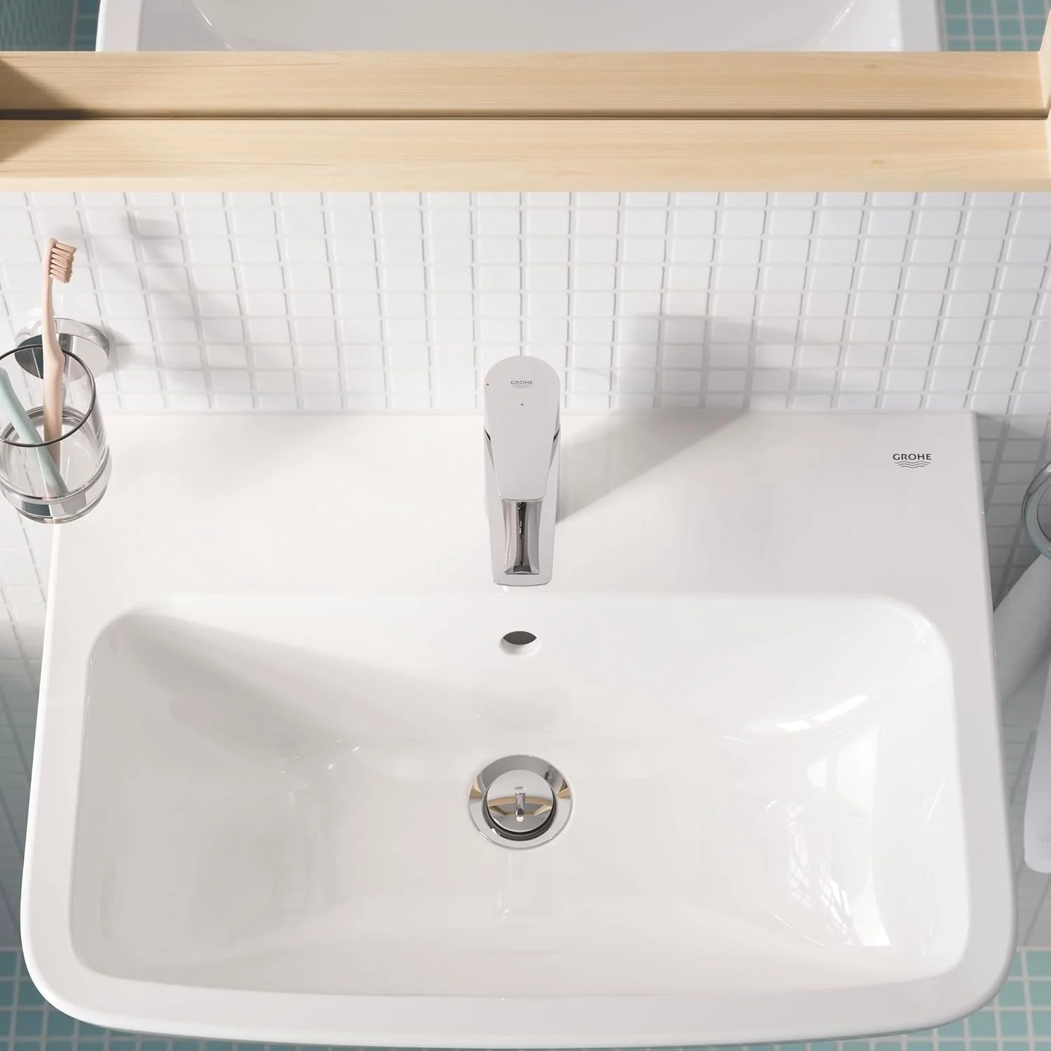 شیر روشویی اهرمی GROHE QUICKFIX Start Edge با تخلیه اتوماتیک (اهرم فلزی، کارتریج سرامیکی 28 میلی متری، صرفه جویی در انرژی و آب، شلنگ های 3/8 اینچ)، سایز 147 میلی متر، کروم، 23900001 شیر روشویی اهرمی GROHE QUICKFIX Start Edge با تخلیه اتوماتیک (اهرم فلزی، کارتریج سرامیکی 28 میلی متری، صرفه جویی در انرژی و آب، شلنگ های 3/8 اینچ)، سایز 147 میلی متر، کروم، 23900001