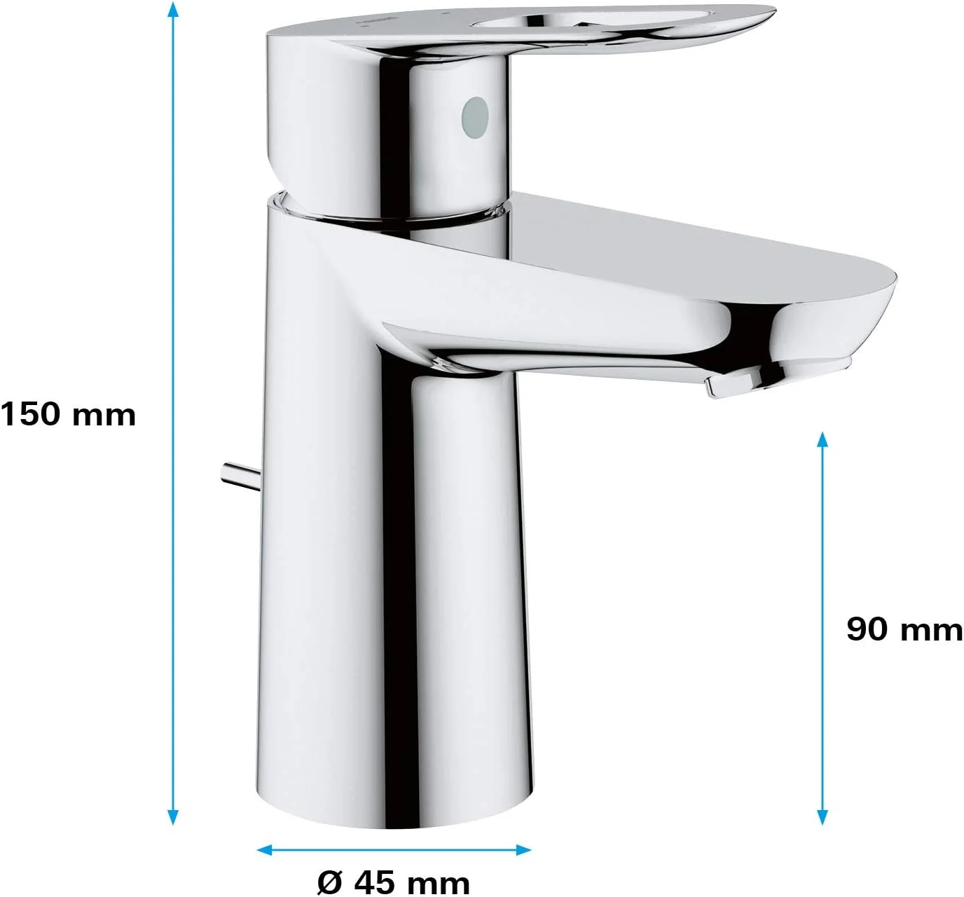 شیر روشویی تک اهرمی GROHE BauLoop | سایز S | به همراه سیفون پلاستیکی بالاجهنده | شیر آب صرفه جویی در مصرف آب | لوازم حمام | کروم | 23335000 شیر روشویی تک اهرمی GROHE BauLoop | سایز S | به همراه سیفون پلاستیکی بالاجهنده | شیر آب صرفه جویی در مصرف آب | لوازم حمام | کروم | 23335000