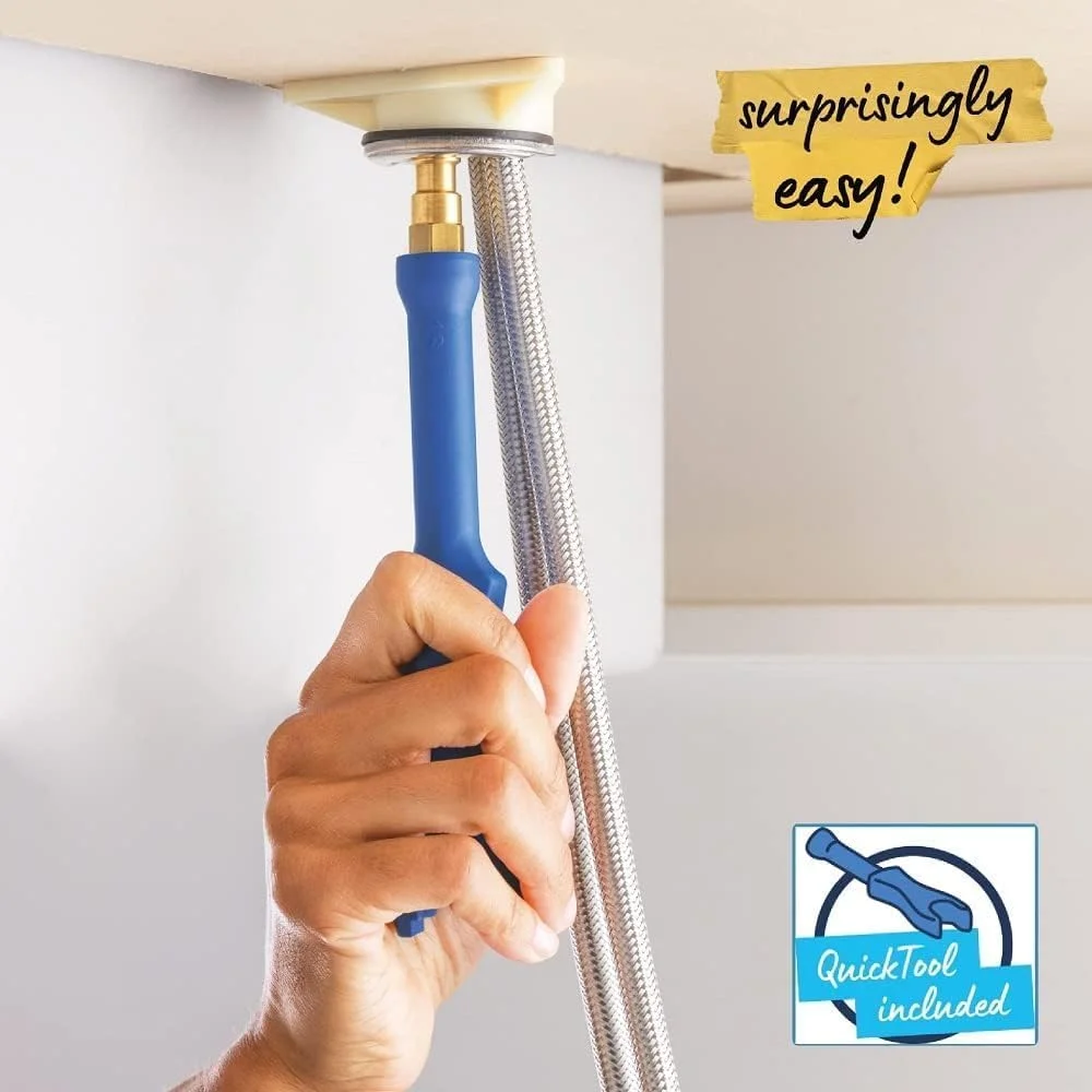 شیر روشویی پایه بلند GROHE QUICKFIX Start با تخلیه اتوماتیک (سایز 165 میلی متر، کارتریج سرامیکی 28 میلی متر، فناوری صرفه جویی در آب)، ابزار 3 در 1، شلنگ 3/8 اینچ، کروم، 23550002 شیر روشویی پایه بلند GROHE QUICKFIX Start با تخلیه اتوماتیک (سایز 165 میلی متر، کارتریج سرامیکی 28 میلی متر، فناوری صرفه جویی در آب)، ابزار 3 در 1، شلنگ 3/8 اینچ، کروم، 23550002