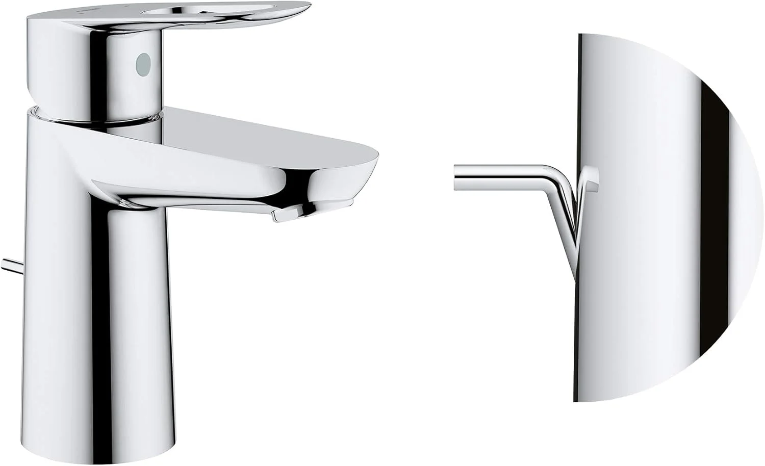 شیر روشویی تک اهرمی GROHE BauLoop | سایز S | به همراه سیفون پلاستیکی بالاجهنده | شیر آب صرفه جویی در مصرف آب | لوازم حمام | کروم | 23335000 شیر روشویی تک اهرمی GROHE BauLoop | سایز S | به همراه سیفون پلاستیکی بالاجهنده | شیر آب صرفه جویی در مصرف آب | لوازم حمام | کروم | 23335000