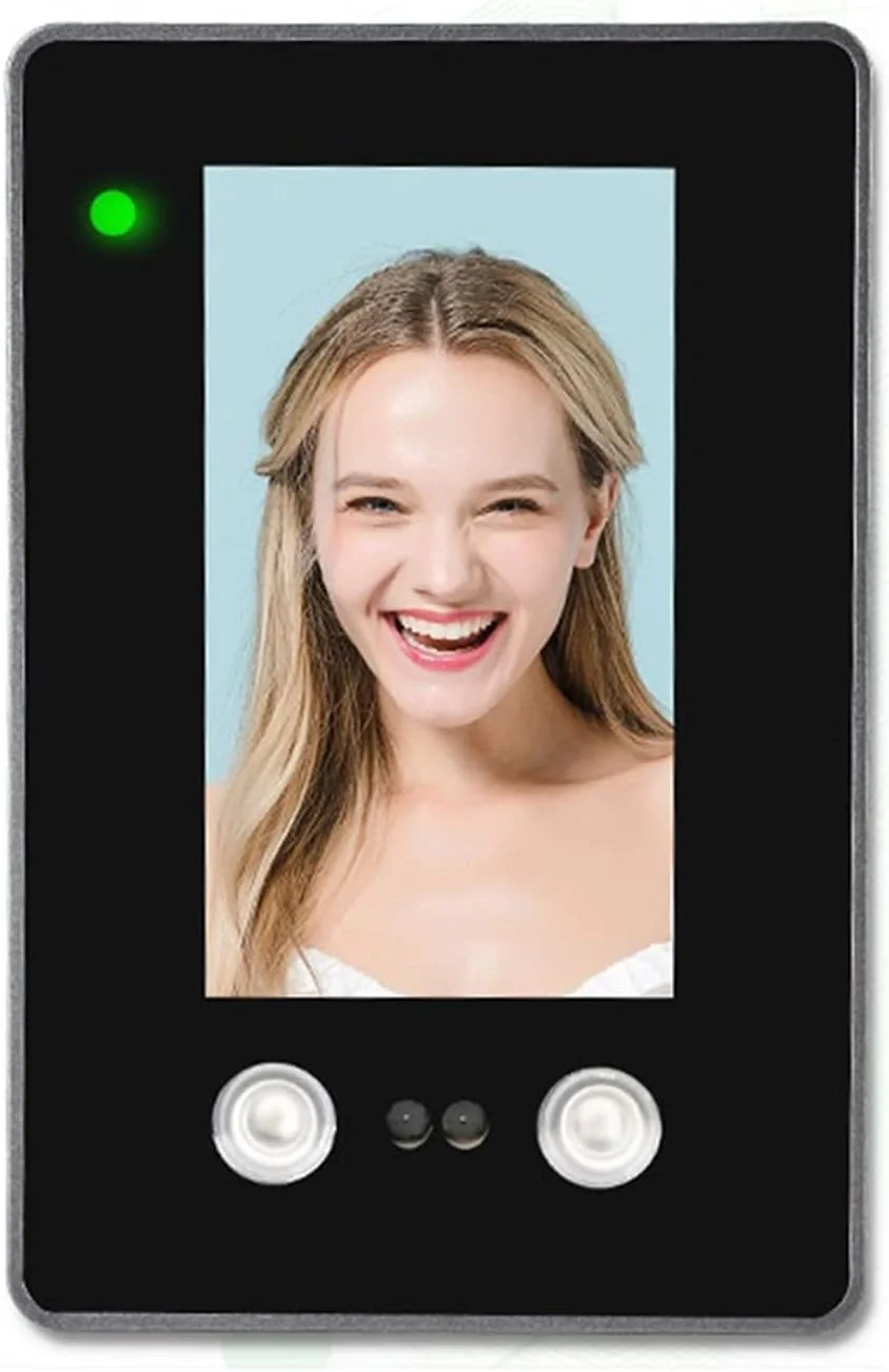 سیستم حضور و غیاب بیومتریک تشخیص چهره GJDtyui Enterprise با صفحه نمایش لمسی 4.3 اینچی TFT، اتصال TCPIP، USB، مناسب برای حضور و غیاب کارکنان اداری، دارای WIFI سیستم حضور و غیاب بیومتریک تشخیص چهره GJDtyui Enterprise با صفحه نمایش لمسی 4.3 اینچی TFT، اتصال TCPIP، USB، مناسب برای حضور و غیاب کارکنان اداری، دارای WIFI