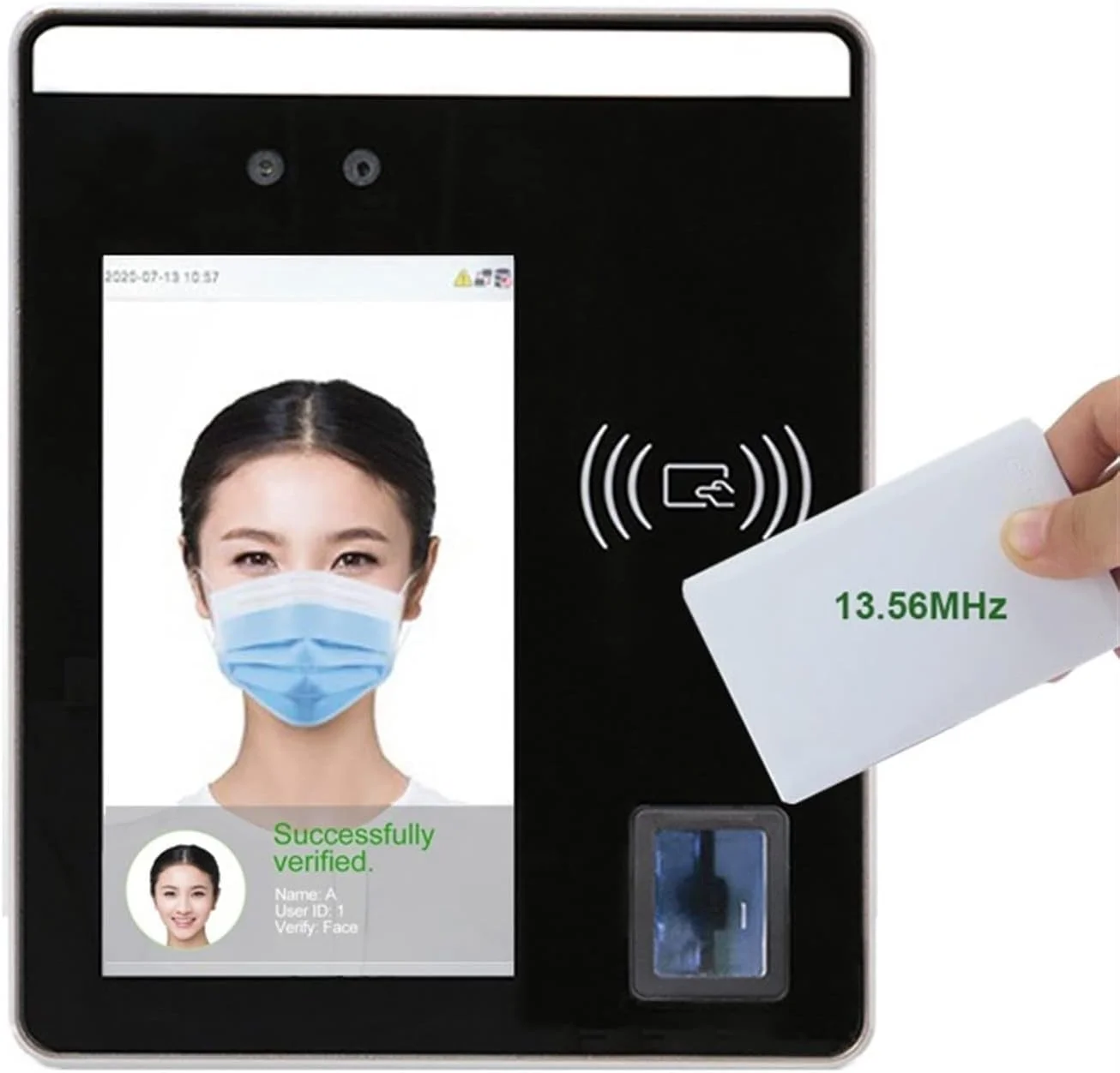 دستگاه حضور و غیاب تشخیص چهره و اثر انگشت بیومتریک تجهیزات الکترونیکی سازمانی gxyglsgysgjs، سیستم کنترل دسترسی درب کارت RFID TCP/IP (مدل Speedface)