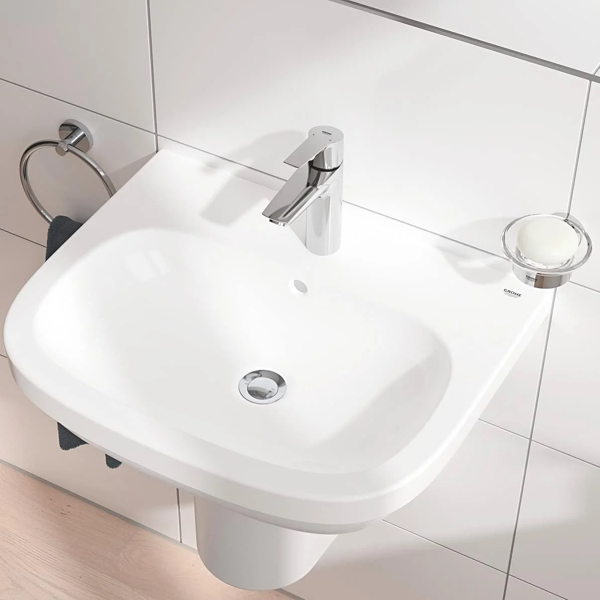 شیر روشویی پایه بلند GROHE QUICKFIX Start با تخلیه اتوماتیک (سایز 165 میلی متر، کارتریج سرامیکی 28 میلی متر، فناوری صرفه جویی در آب)، ابزار 3 در 1، شلنگ 3/8 اینچ، کروم، 23550002 شیر روشویی پایه بلند GROHE QUICKFIX Start با تخلیه اتوماتیک (سایز 165 میلی متر، کارتریج سرامیکی 28 میلی متر، فناوری صرفه جویی در آب)، ابزار 3 در 1، شلنگ 3/8 اینچ، کروم، 23550002