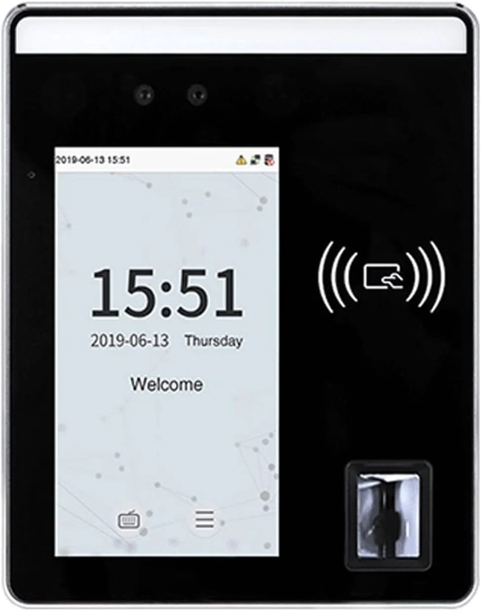 دستگاه حضور و غیاب تشخیص چهره و اثر انگشت بیومتریک تجهیزات الکترونیکی سازمانی gxyglsgysgjs، سیستم کنترل دسترسی درب کارت RFID TCP/IP (مدل Speedface)