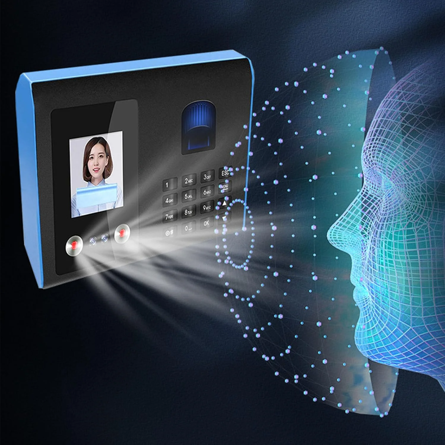 دستگاه های ساعت زنی جیاوو برای کسب و کارهای کوچک، دستگاه ثبت چهره، اثر انگشت و رمز عبور، دستگاه ورود و خروج کارمندان، دستگاه حضور و غیاب با قابلیت دانلود از طریق فلش مموری (پریز UK)