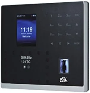 سیستم بیومتریک حضور و غیاب و کنترل دسترسی ناوکار سیستمز مدل ESSL SilkBio-101TC با قابلیت تشخیص چهره، اثر انگشت، کارت و رمز