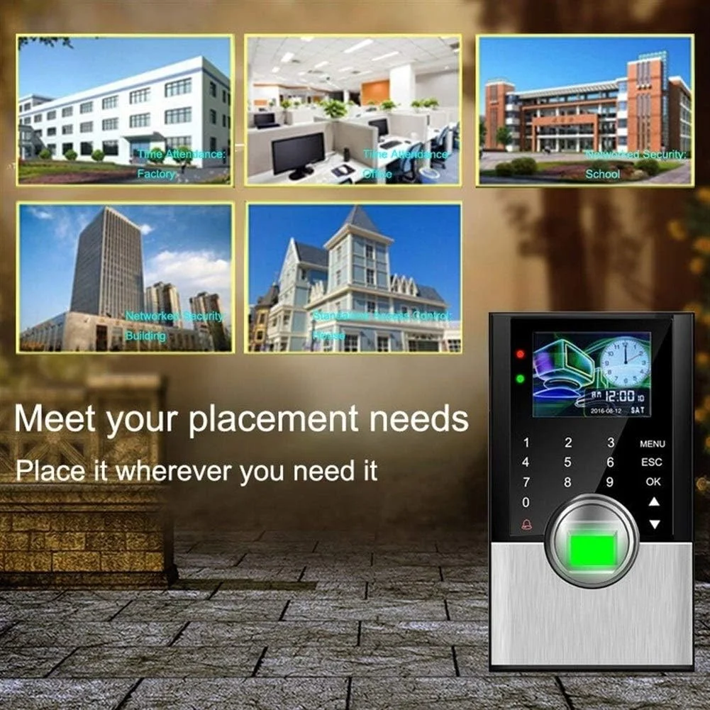 سیستم حضور و غیاب اثر انگشتی بیومتریک HANZALA مدل TCPIP با قابلیت کارتخوان RFID و ثبت تردد کارکنان