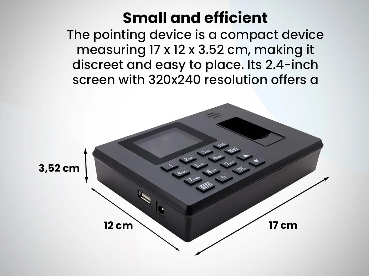 سیستم حضور و غیاب HDWR، تایید اثر انگشت بیومتریک و رمز عبور، ذخیره سازی داده با ظرفیت بالا، FTR06