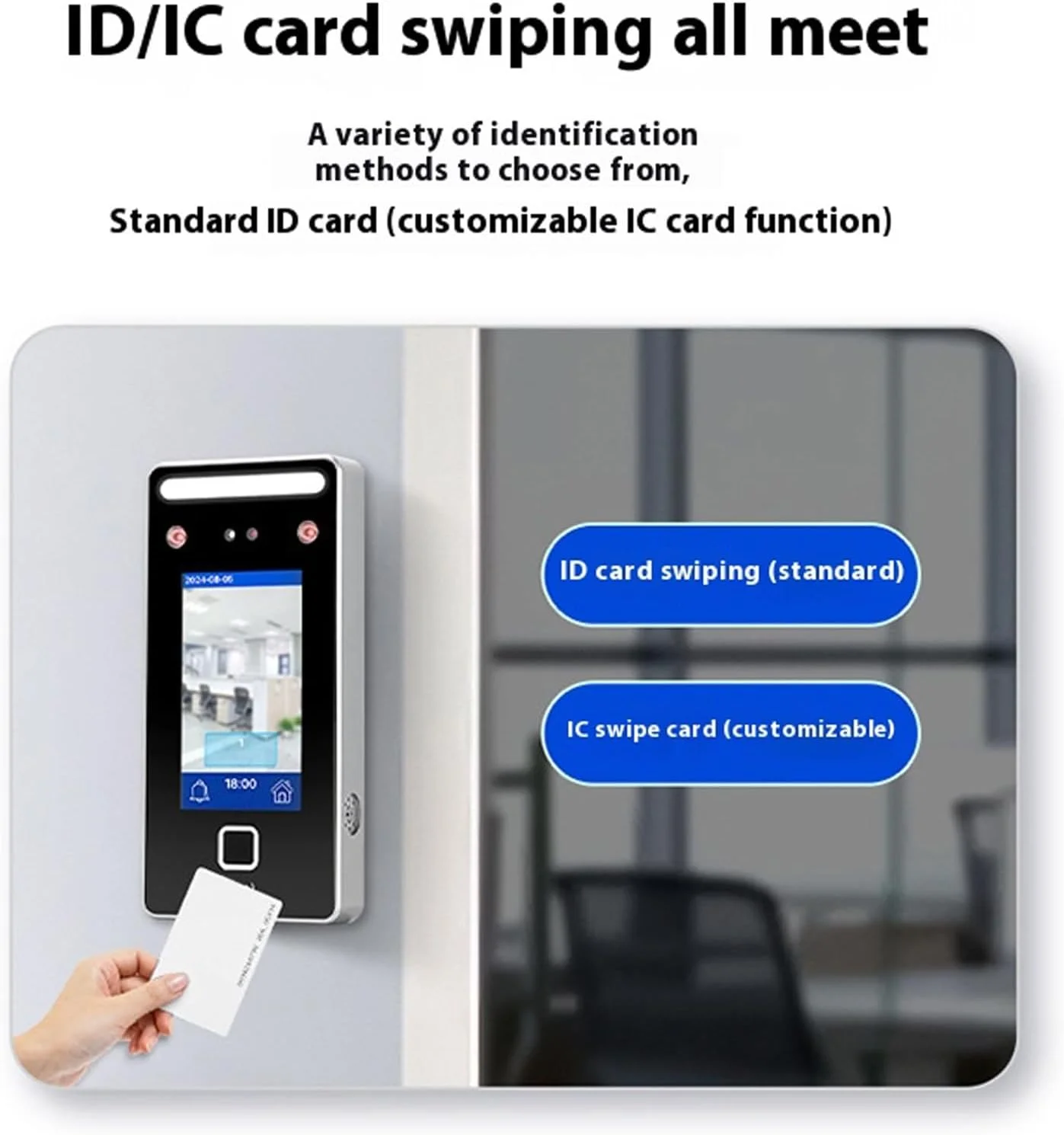 دستگاه حضور و غیاب تشخیص چهره Sunisfa، سیستم بیومتریک کارمندان، نور مرئی، کنترل دسترسی کارت چهره پویا، ساعت ورود و خروج دستگاه حضور و غیاب تشخیص چهره Sunisfa، سیستم بیومتریک کارمندان، نور مرئی، کنترل دسترسی کارت چهره پویا، ساعت ورود و خروج