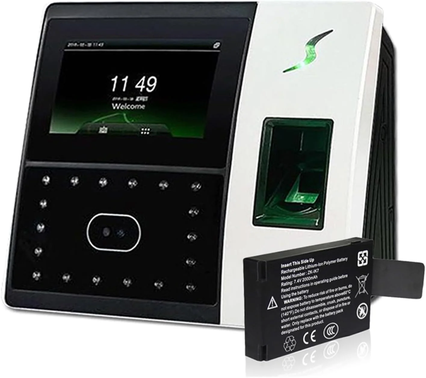 دستگاه حضور و غیاب WRQzxcv، سیستم کنترل تردد و حضور و غیاب اثر انگشت و تشخیص چهره TCP/IP USB، ثبت زمان بیومتریک، پانچ اتوماتیک ورود و خروج، کاربری آسان (Iface70)