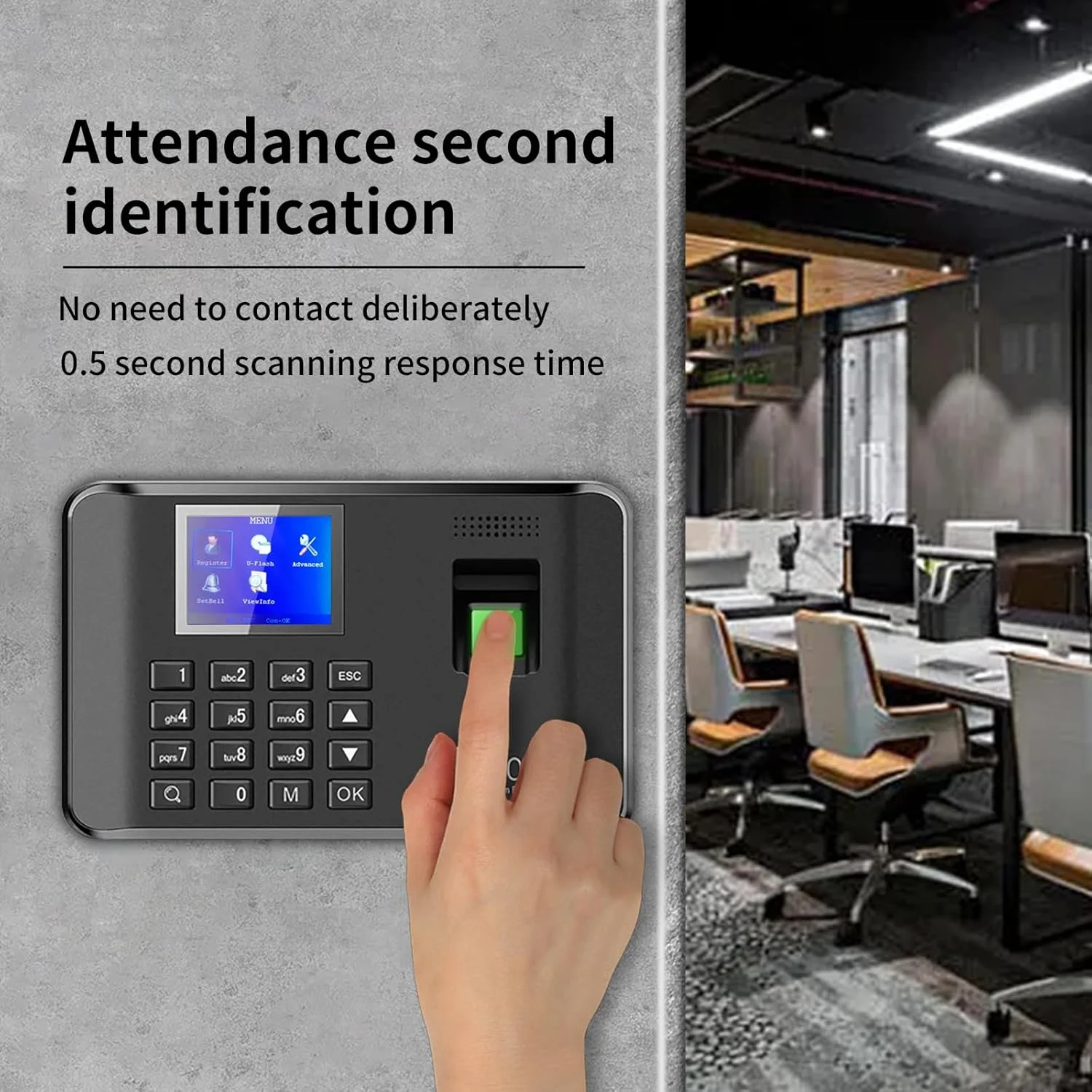 دستگاه حضور و غیاب ویلیاو با قابلیت شناسایی اثر انگشت، رمز عبور و کارت RFID برای کارمندان (مدل I60 با ابعاد 7.48 اینچ عرض x 4.72 اینچ ارتفاع) دستگاه حضور و غیاب ویلیاو با قابلیت شناسایی اثر انگشت، رمز عبور و کارت RFID برای کارمندان (مدل I60 با ابعاد 7.48 اینچ عرض x 4.72 اینچ ارتفاع)