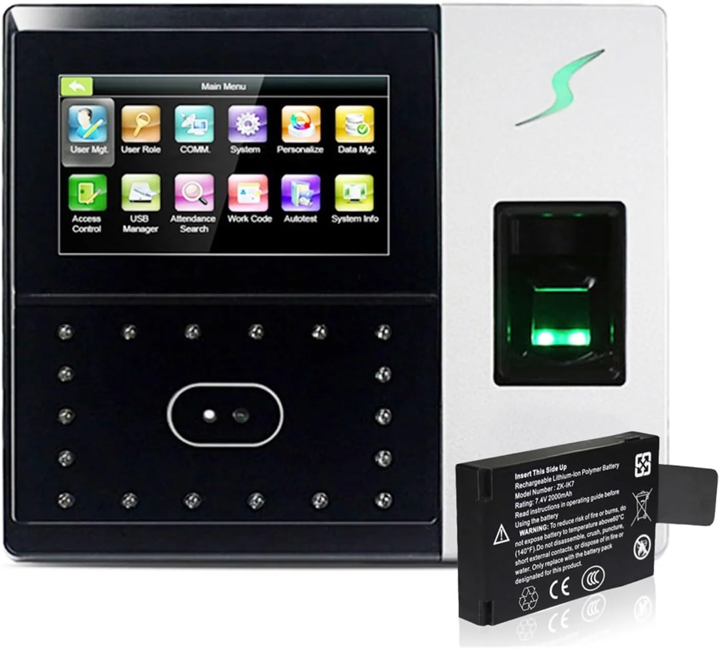 دستگاه حضور و غیاب WRQzxcv، سیستم کنترل تردد و حضور و غیاب اثر انگشت و تشخیص چهره TCP/IP USB، ثبت زمان بیومتریک، پانچ اتوماتیک ورود و خروج، کاربری آسان (Iface70)